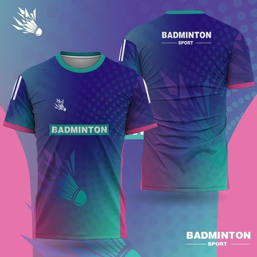 Badminton Lovers - Męska odzież do badmintona Gradientowy nadruk