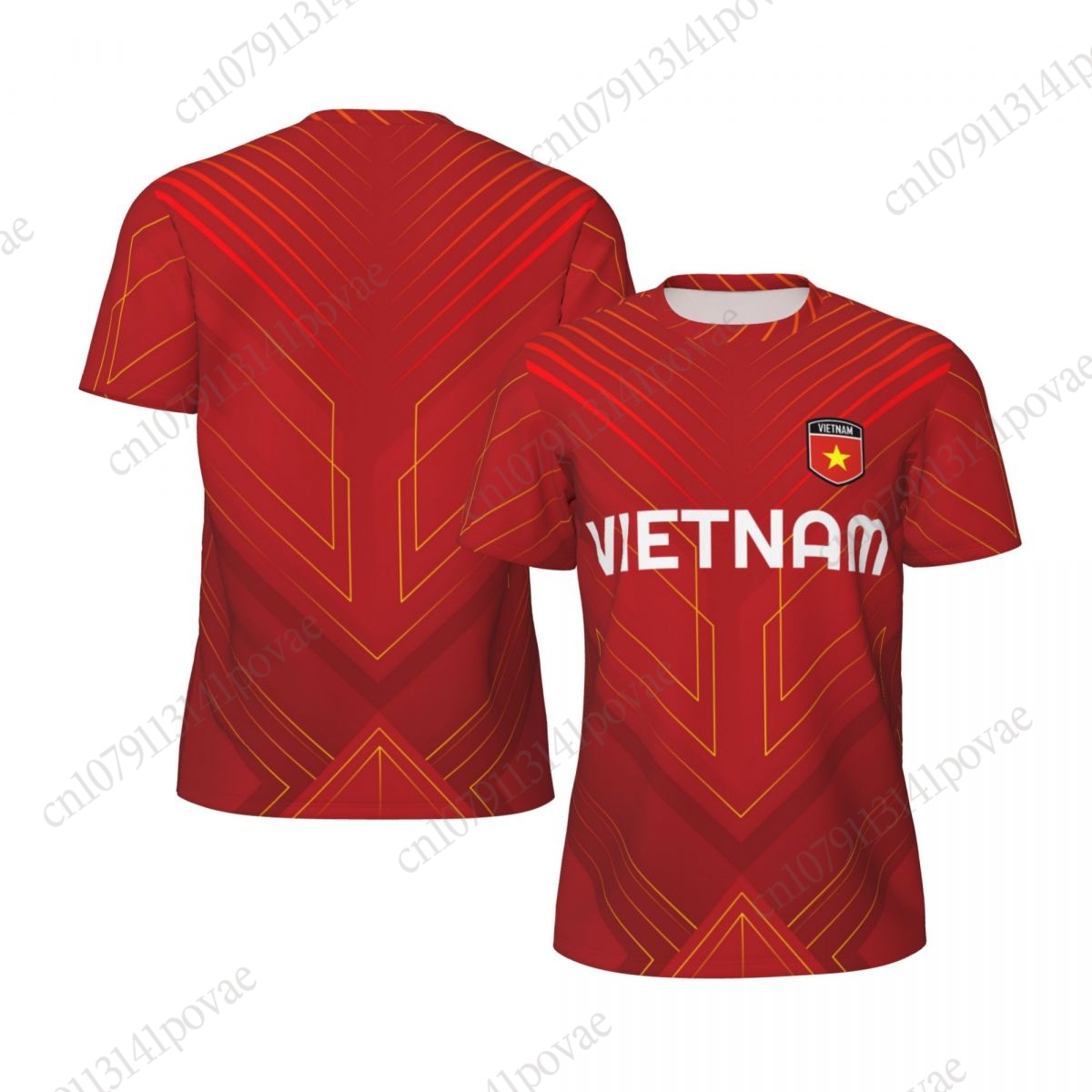 Koszulki z flagą Wietnamu Męsk – Badminton Vietnam recenzja i cena